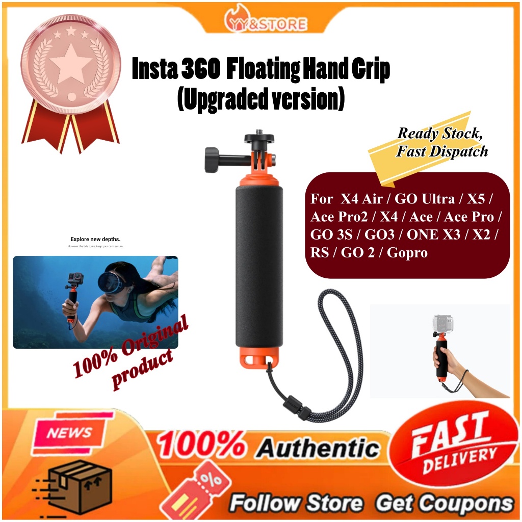 [Bản gốc mới] insta360 Tay cầm nổi nước gắn thanh phao cho máy ảnh hành động insta360 X4 Air / GO Ul