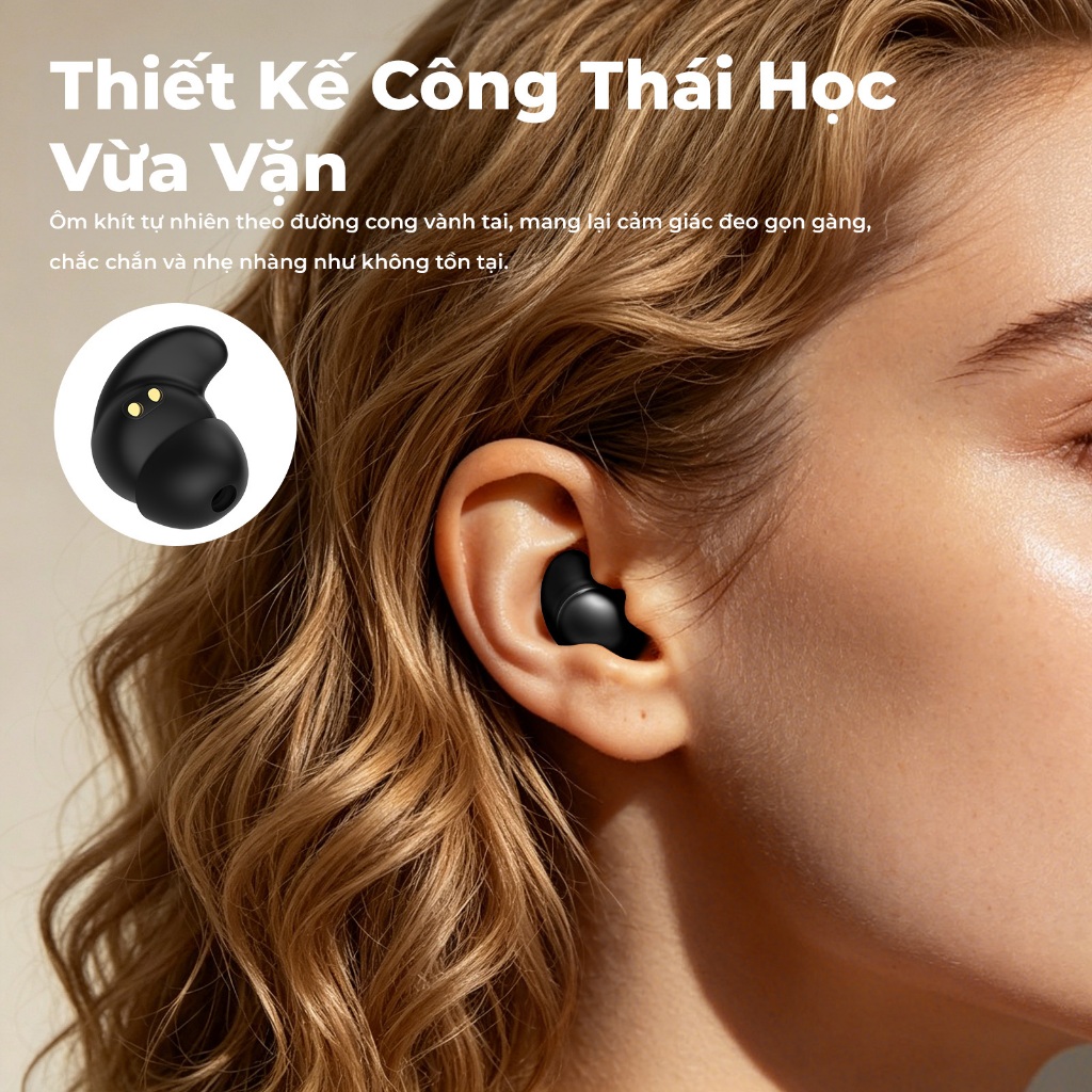GOOJODOQ Tai nghe Bluetooth ngủ  Tai nghe nhét tai không dây siêu nhẹ Hiệu ứng âm thanh khi ngủ cao cấp | BigBuy360 - bigbuy360.vn