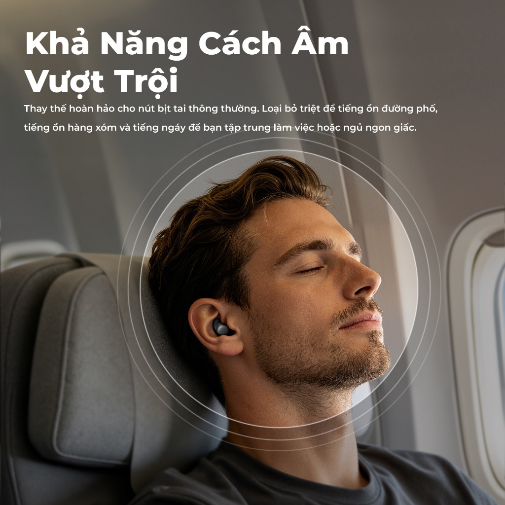 GOOJODOQ Tai nghe Bluetooth ngủ  Tai nghe nhét tai không dây siêu nhẹ Hiệu ứng âm thanh khi ngủ cao cấp | BigBuy360 - bigbuy360.vn