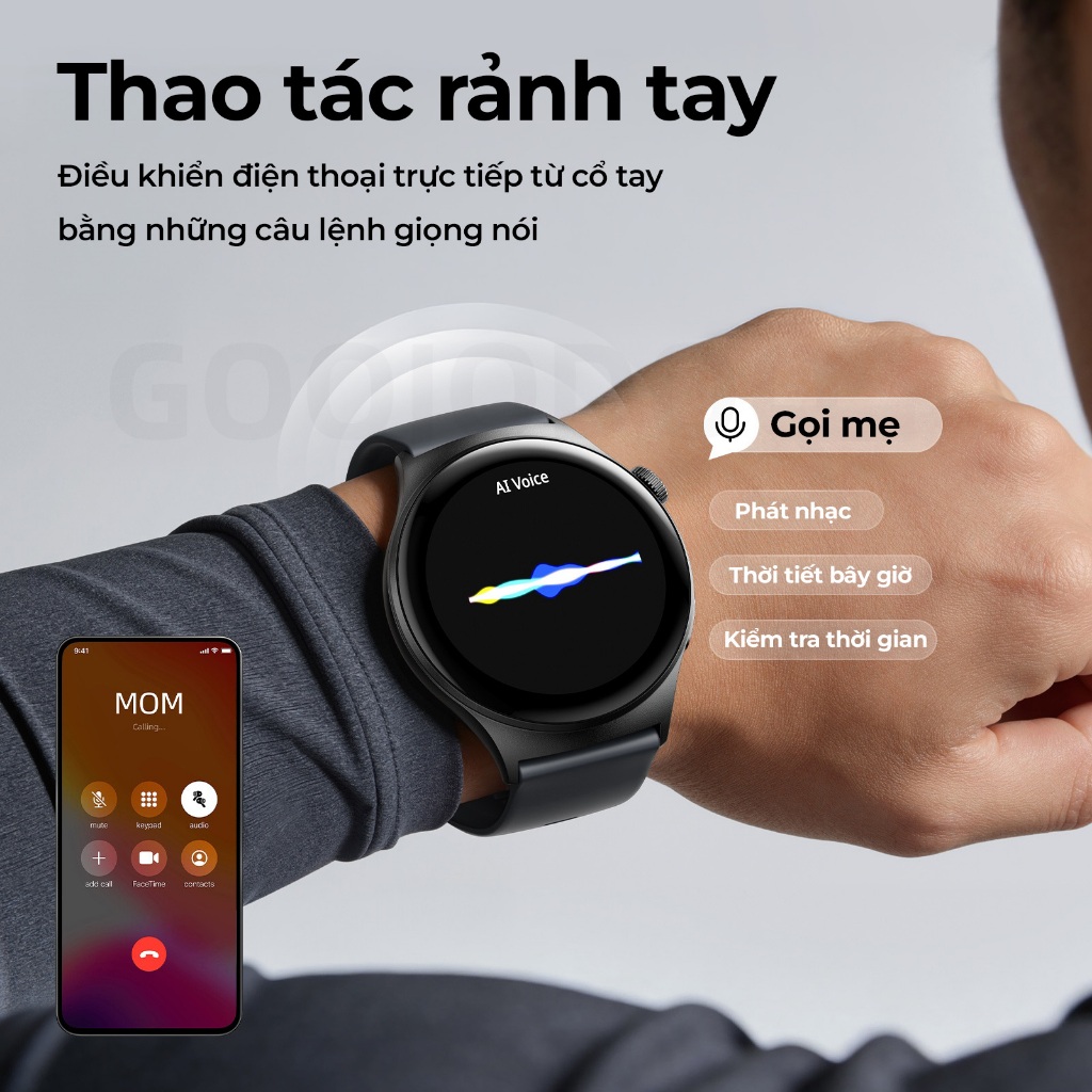 GOOJODOQ Đồng hồ thông minh chống nước FB060 IP68 Hợp kim kẽm 3D Năng động Giám sát sức khỏe toàn diện Trợ lý giọng nói thông minh | BigBuy360 - bigbuy360.vn