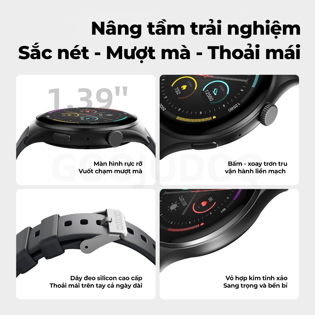 GOOJODOQ Đồng hồ thông minh chống nước FB060 IP68 Hợp kim kẽm 3D Năng động Giám sát sức khỏe toàn diện Trợ lý giọng nói thông minh | BigBuy360 - bigbuy360.vn