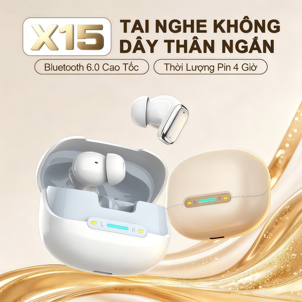 X15 Tai Nghe Nhét Tai Chân Ngắn Đời Mới Nhất [2 Quà tặng] chống ồn chủ động…