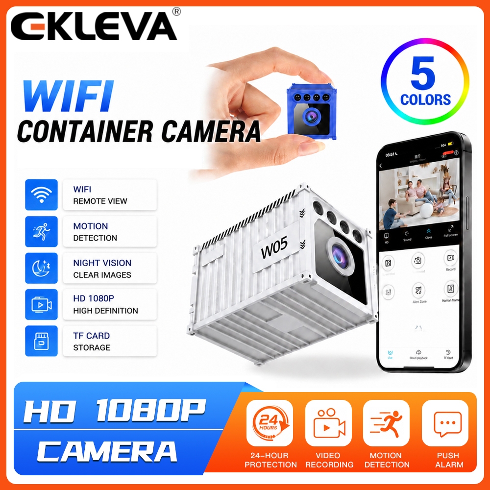 Camera WiFi di động EKLEVA Camera an ninh không dây 1080P HD Pin 800mAh Hồng ngoại Tầm nhìn ban đêm 