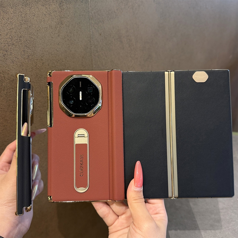 MateXTCase cho Huawei Mate XTS Mate XT Giá đỡ mạ điện hai trục chống sốc Vỏ điện thoại di động cứng