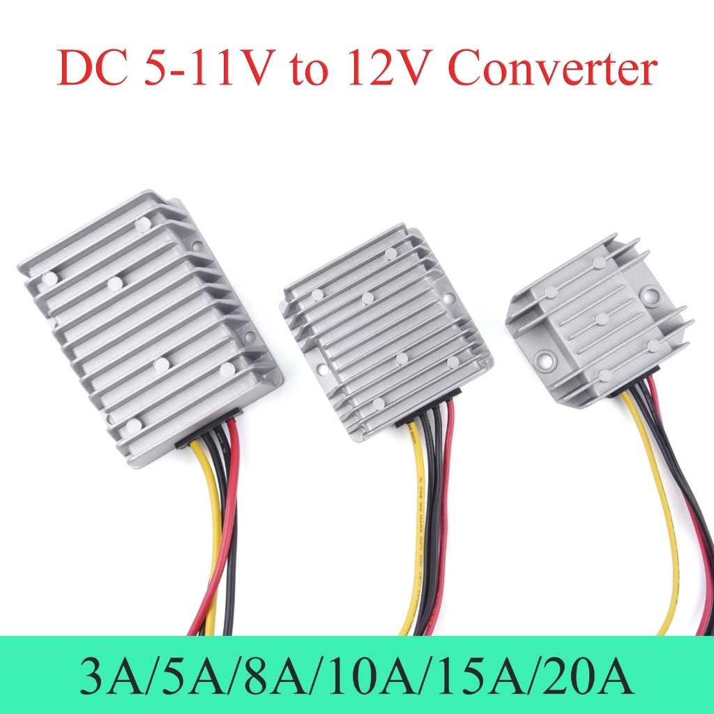 Bộ chuyển đổi nguồn DC 5-11V sang 12V 3A 5A 8A 10A 15A Bộ lập trình tăng cường tự động Mô-đun cung c