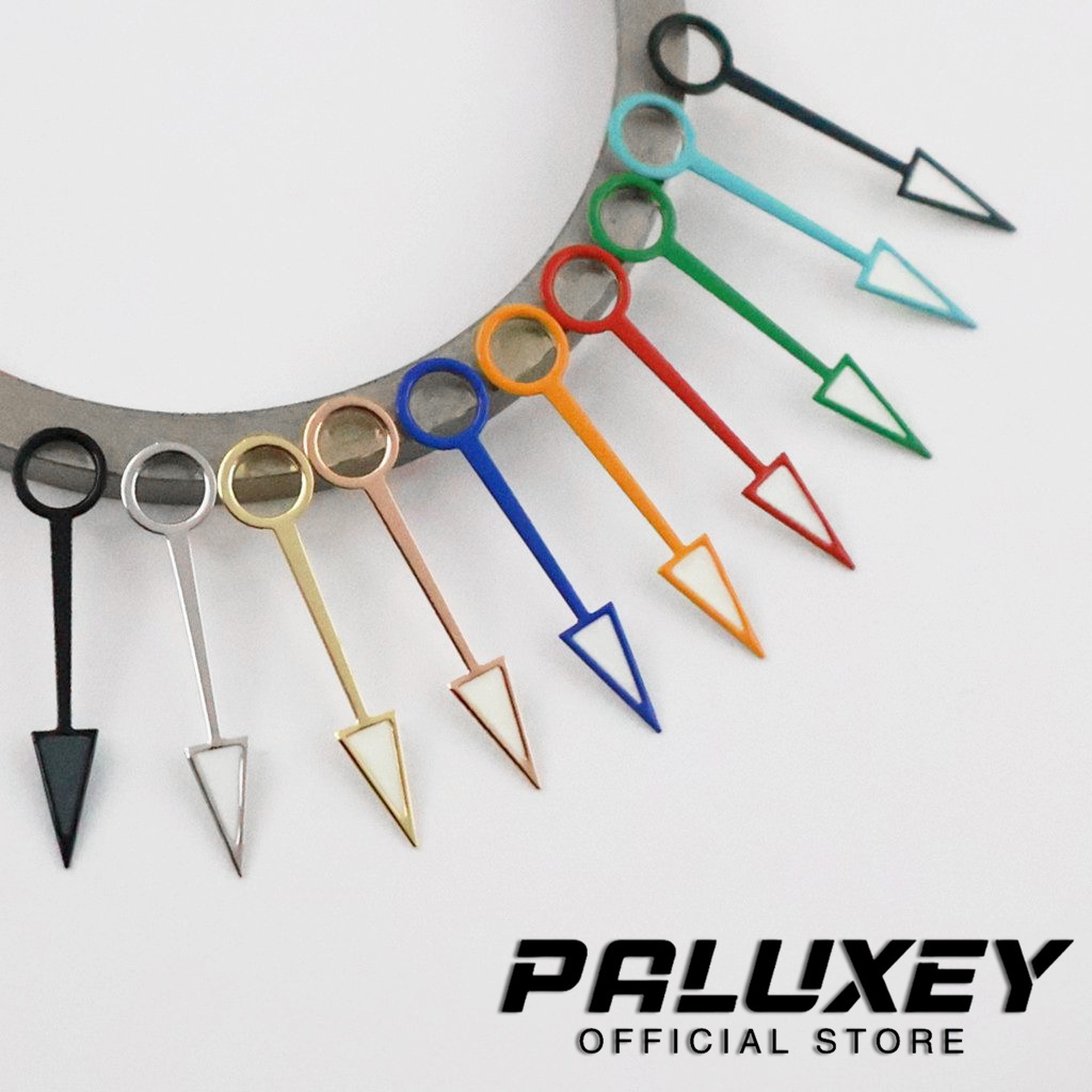 PALUXEY NH34 GMT Tay Xanh Dạ Quang Đỏ Xanh Xanh Đen Cam GMT Đồng Hồ Con trỏ 12.5MM Phù Hợp Với NH34A