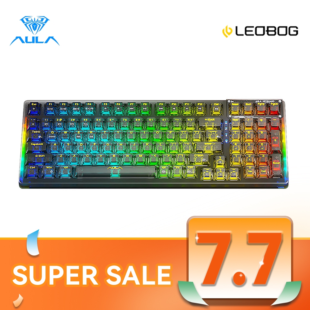 Bàn phím cơ AULA F98 2.4G / BT / Type-C Chế độ 99 phím Bàn phím có thể hoán đổi nóng