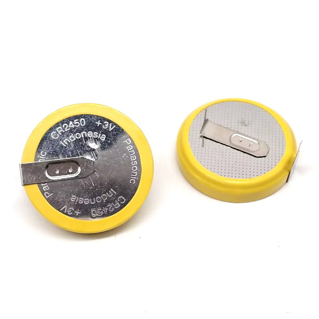 1 Chiếc CR2450 Nút Nồi Cơm Điện Pin CR2450 Loại Ngang Có Hàn Chân Pitch 20MM 3V
