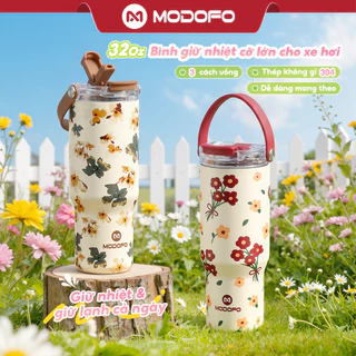 MODOFO 1000ML Bình giữ nhiệt bằng thép không gỉ,304 Chất liệu thiết kế hai miệng uống, rất phù hợp cho văn phòng và du lịch.