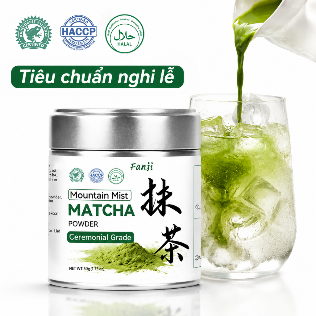 Fanji Matcha (Mountain Mist Matcha, 50g) - Matcha cấp nghi lễ cho trà và đồ uống Matcha