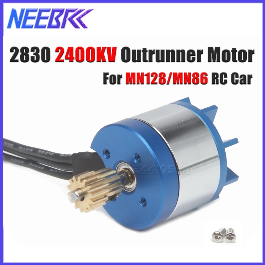 NEEBRC 2830 2400KV Động cơ bánh xích Outrunner không chổi than 14T Gear cho 1 / 12 RC Off Road Car M