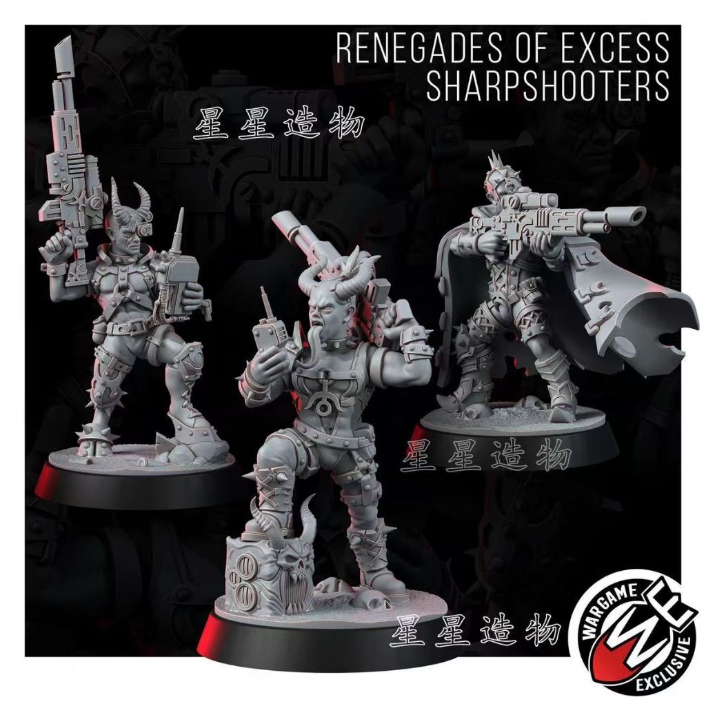 SK-Confused-Chaos-Evil-Teacher-Sniper-Hand-War-Hammer Fantasy DND 3D In Mô Hình Trắng Chiến Tranh Cờ