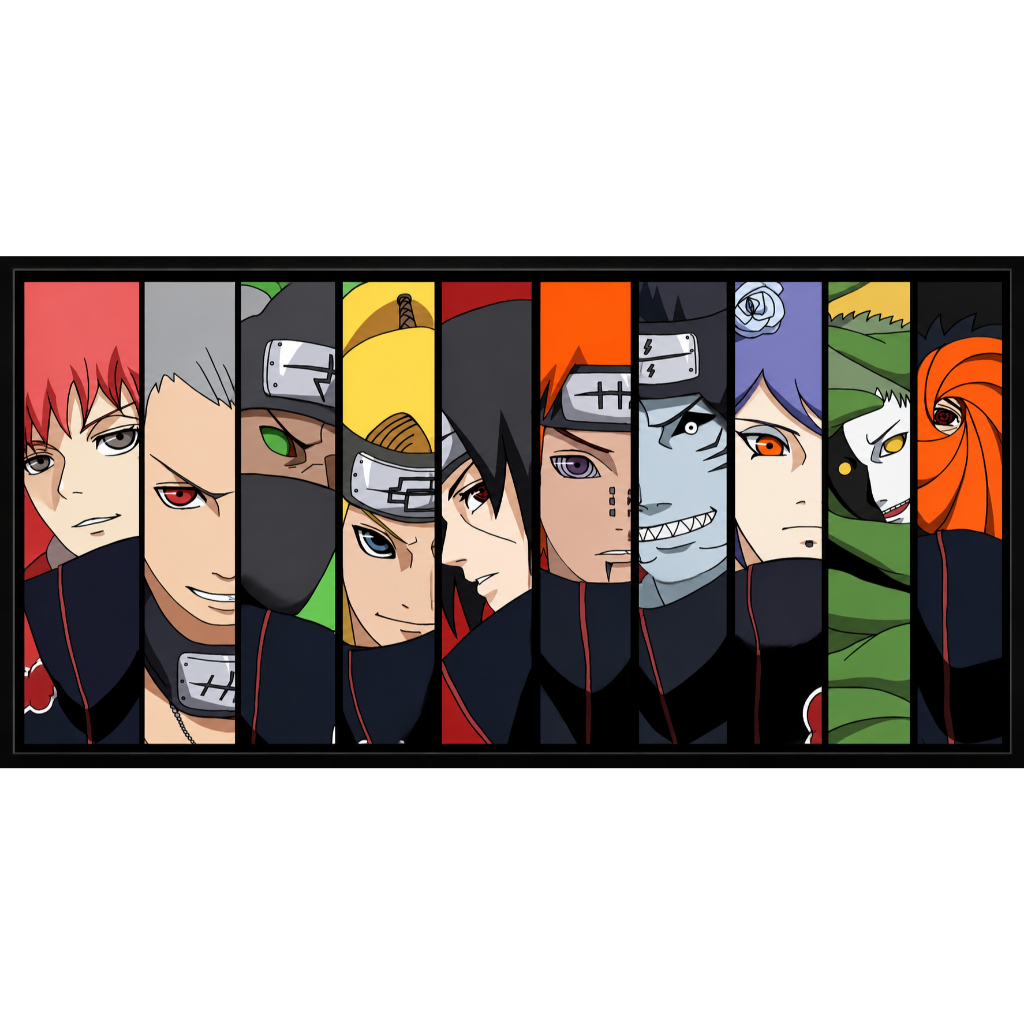 Naruto Anime "Akatsuki Limited Size" Poster Naruto vintage Treo Tường Poster canvas In Tranh 70 * 35