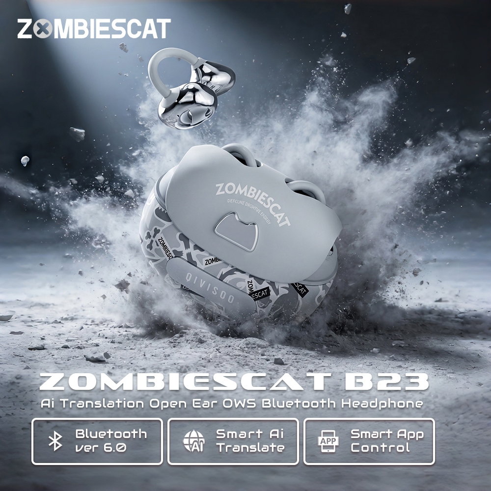 Tai nghe không dây ZOMBIESCAT B23 B23 với vỏ màu độc đáo, điều khiển cảm ứng thông minh, trợ lý giọn