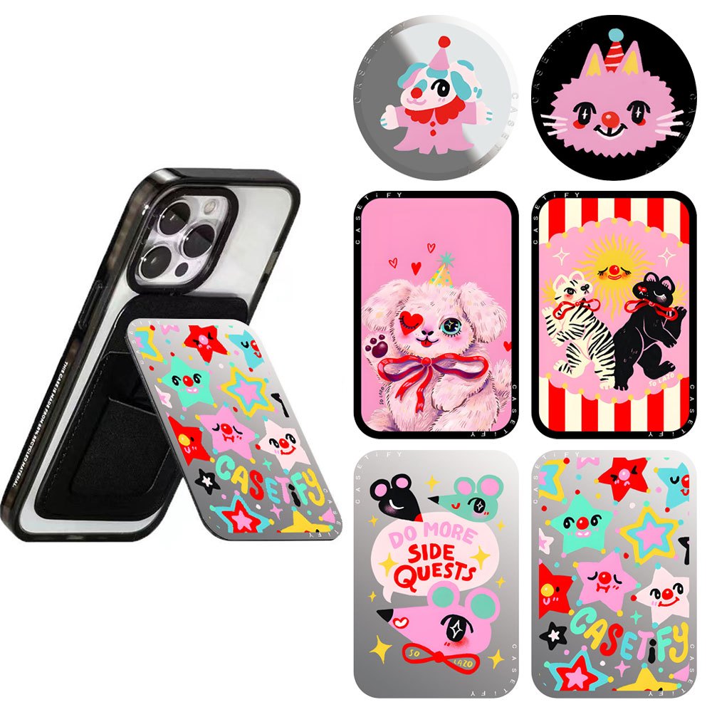 So lazo Circus Mirror Giá đỡ điện thoại từ tính, Giá đỡ thẻ, Giá đỡ điện thoại tròn có thể gập lại, 