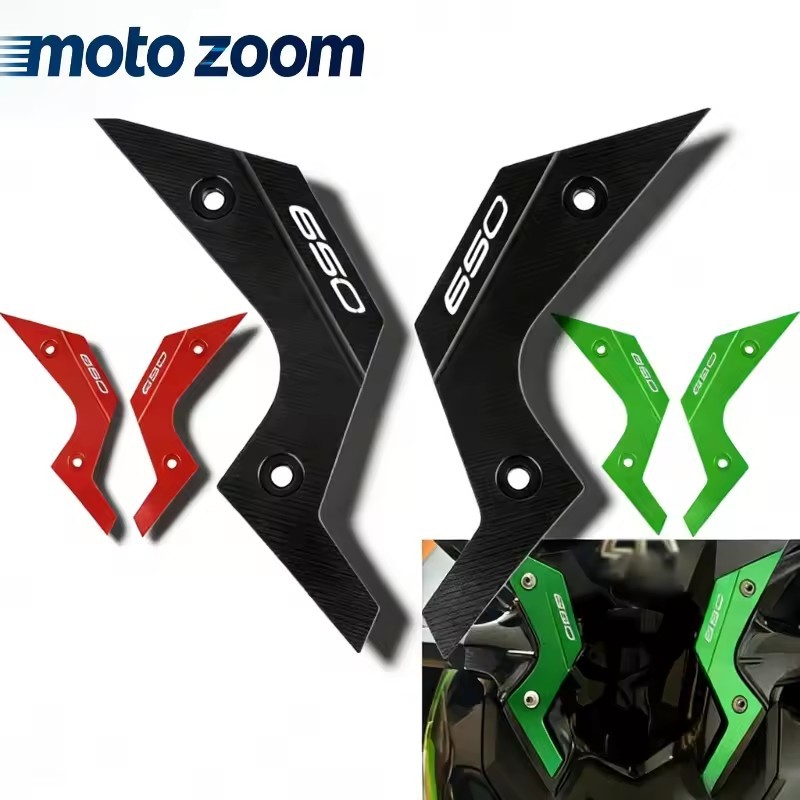 CNC Xe Máy Kính Chắn Gió Màn Hình Trang Trí Che Chắn Gió Cho KAWASAKI Z650 Z650ABS Z 650 ABS 2017-20