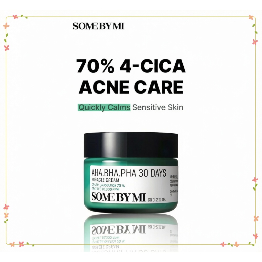 SOME BY MI MỘT SỐ CỦA MI AHA-BHA-PHA 30 Ngày Miracle Cream 60g |30 Days Miracle Acne Clear Foam 100m