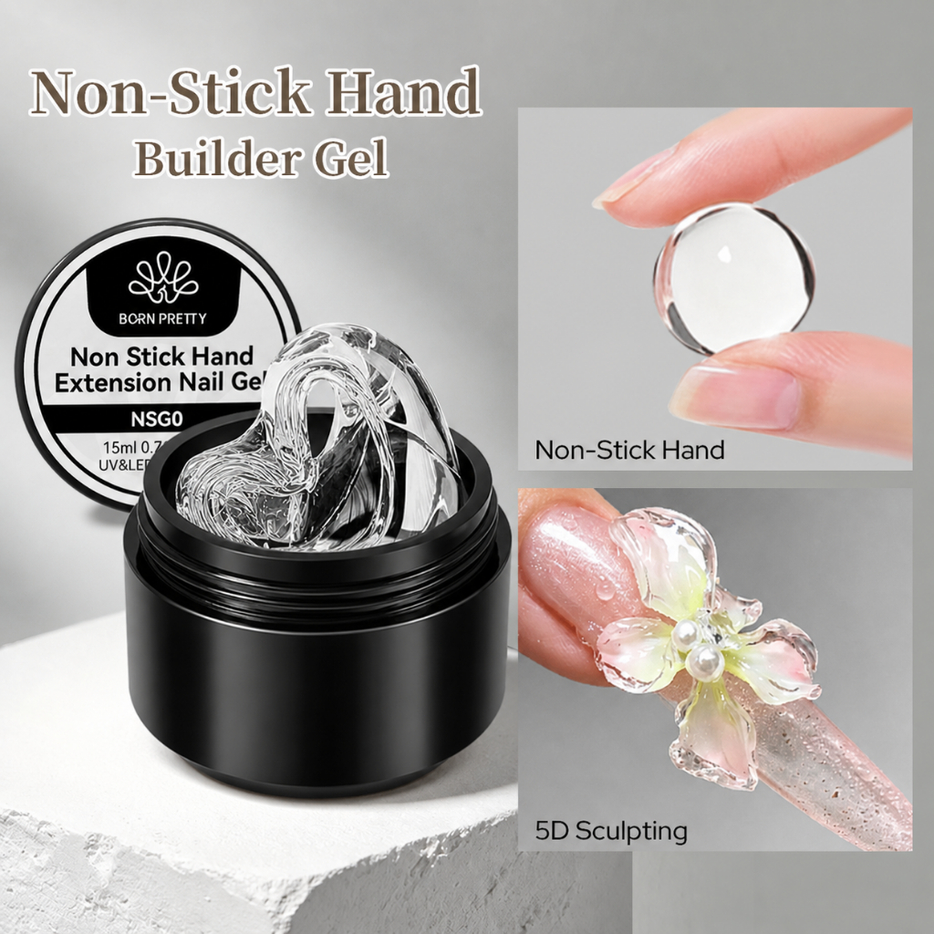 【Local】BORN PRETTY Gel Nối Móng Trong Suốt Màu Trắng Sữa Sơn móng tay Tay không dính Vernis Bán vĩnh