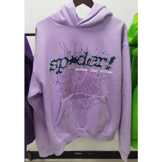 Sp5der Thư tạo Bọt Mới Áo Khoác Hoodie Họa Tiết Rằn Ri Thời Trang Cho Nam 0917