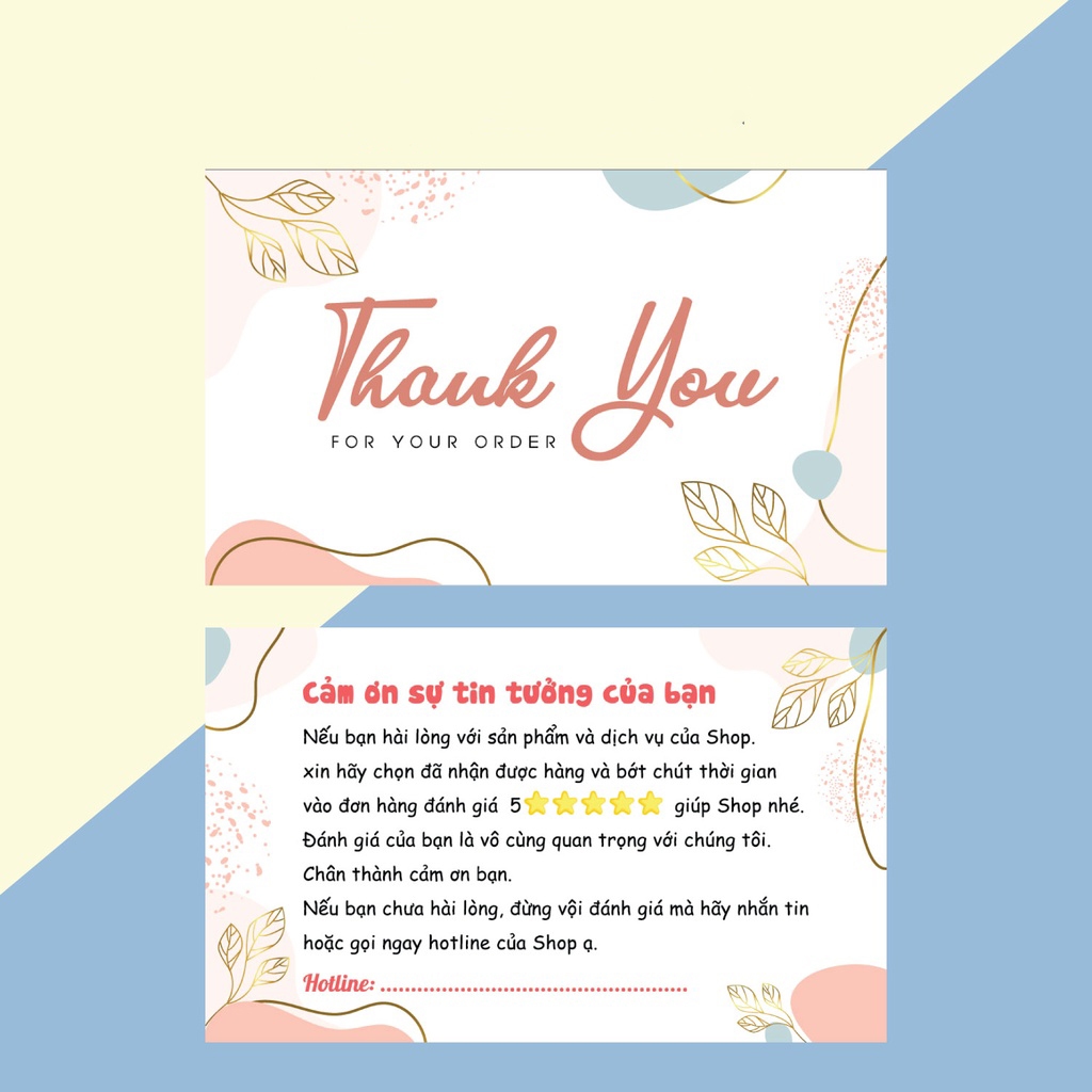 Thư cảm ơn, xin chân thành cảm ơn quý khách đã ủng hộ cửa hàng của chúng…