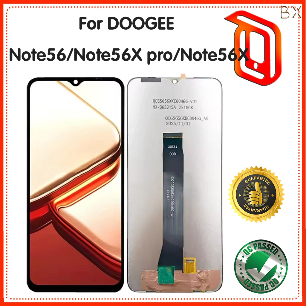 Màu đen 6,56 Inch cho Doogee Note 56 Doogee Note 56x Pro Màn hình cảm ứng LCD DIsplay