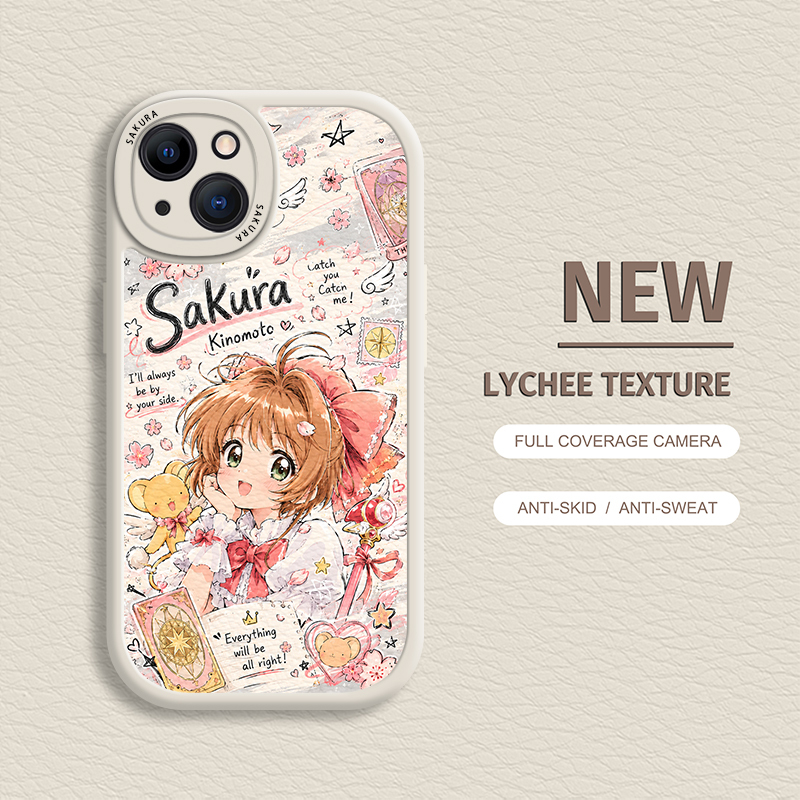 Ốp lưng CARDCAPTOR SAKURA iPhone cho 16 / 15 / 14 / 13 / 12 Mini / 11 Promax SAKURA KINOMOTO Vỏ mềm 