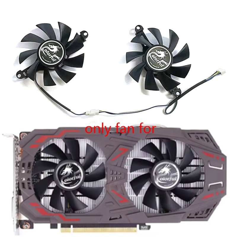 2 Chiếc 75MM 4Pin P106-100 Quạt Làm Mát Cho Nhiều Màu Sắc GTX 960 950 1060 1050Ti GTX960 GTX950 GTX1
