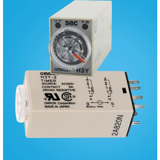 Rơle OMRON H3Y-2 Rơle thời gian AC220V Rơle 24V Hẹn giờ Công tắc hẹn giờ 1S 6M Hẹn giờ H3Y-2-C H3Y-4