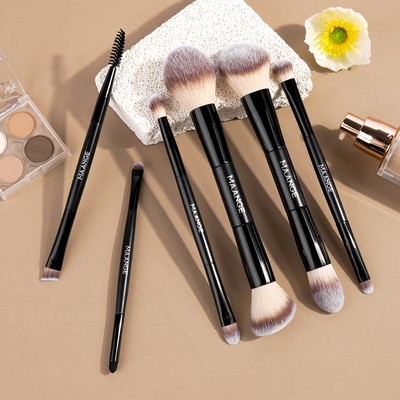 Bộ cọ trang điểm hai đầu MAANGE 6 CÁI Thích hợp cho cả nền móng mặt và trang điểm mắt, lý tưởng cho người mới bắt đầu 2624621