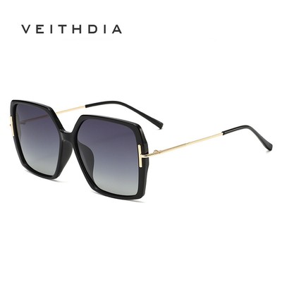 Kính râm phân cực khung lớn VEITHDIA Butterfly dành cho nữ Kính râm ngoài trời chống tia cực tím thời trang mới LY2408