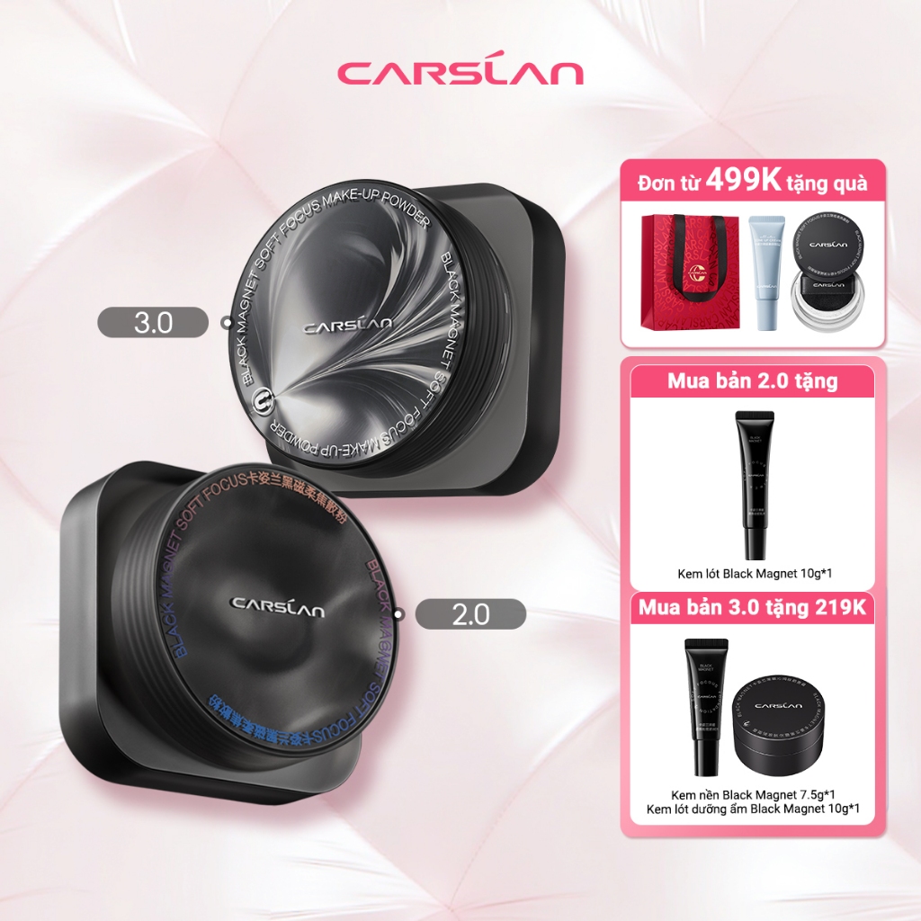 Phấn phủ Black Magnet Carslan Phiên Bản Mới 2.0 Kiềm Dầu Và Lành Tính Với Da Hơn 8g