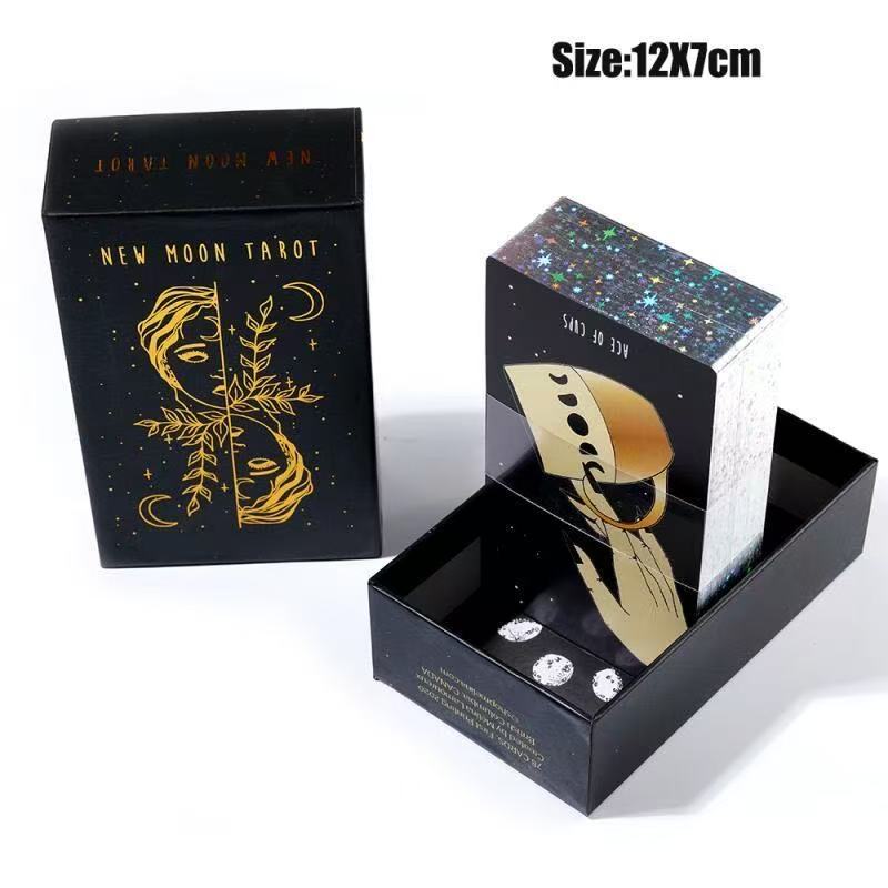 Heaven and Earth Cover 12 * 7cm New Moon Tarot English Board Game Card Game Game New Moon Tarot