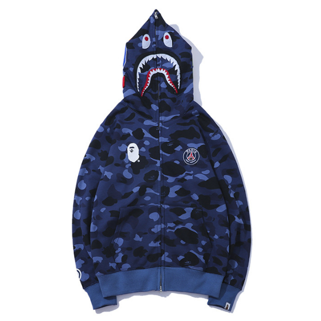 Áo Hoodie Bape PSG Họa Tiết Rằn Ri Thời Trang Cá Tính Trẻ Trung 0819