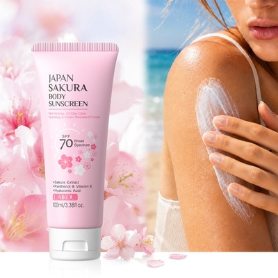 Kem chống nắng body Toàn Thân LAIKOU 100ml Broad Spectrum SPF 70 Kem chống nắng body Chống Thấm Nước Không Hôi Lâu Dài Hydrat Hóa Mùa Hè Bảo Vệ Ngoài Trời Kem Chăm Sóc