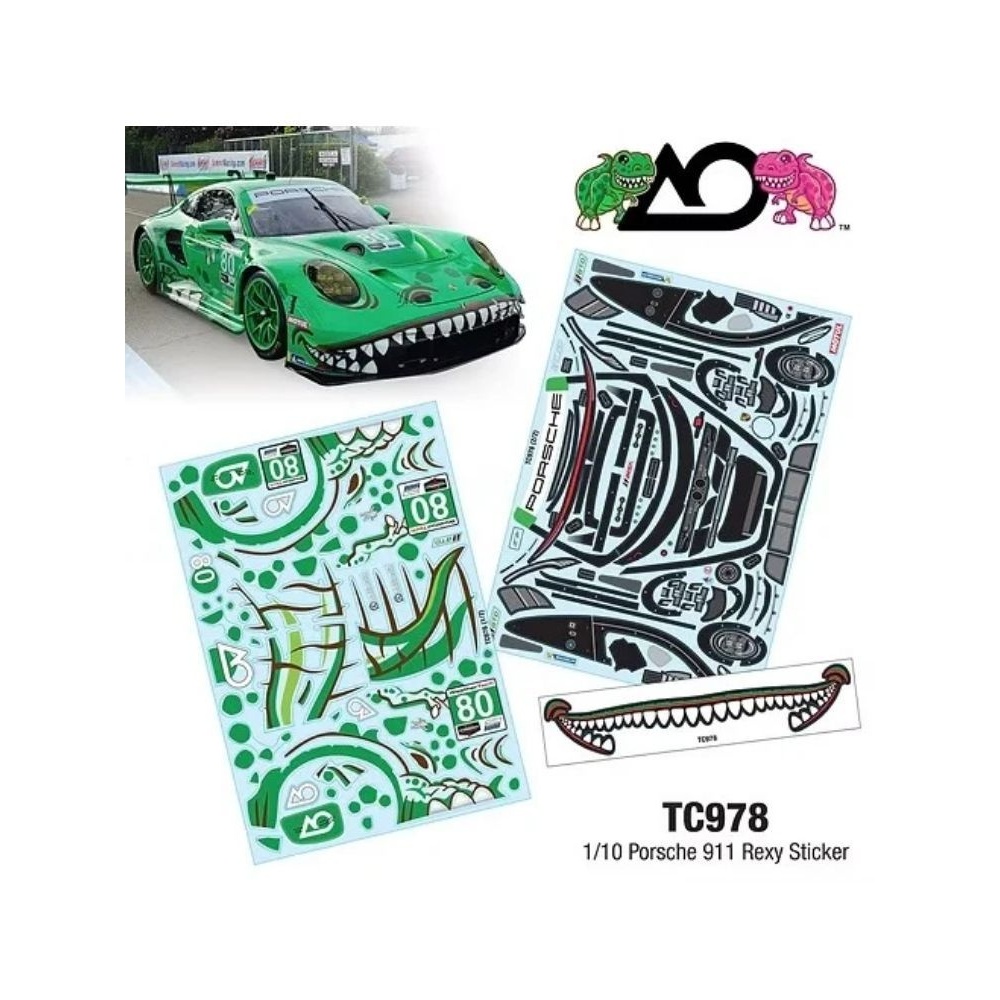 Nhãn dán TC978 1 / 10 Porsche 911 Rexy