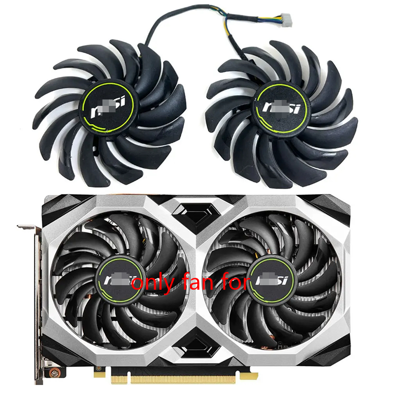 2 Cái / bộ PLD09210S12HH GTX 1660 SUPER VENTUS XS OC GPU QUẠT CHO MSI GTX 1660 1660 SUPER 1660 TI VE