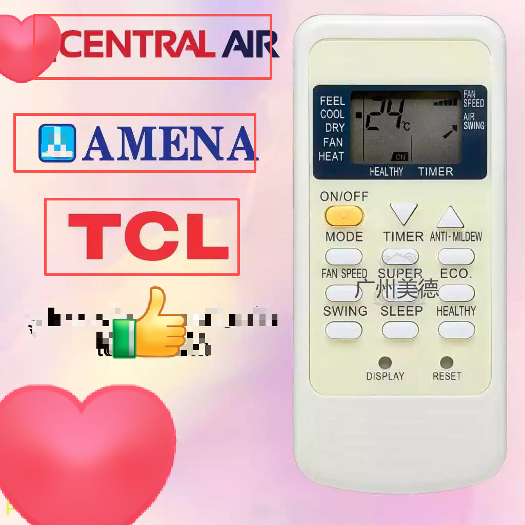 New Central Air / Amena / TCL Remote Air Run GYMQ-05 cho Turbo cool TCL Remote GYMQ-05