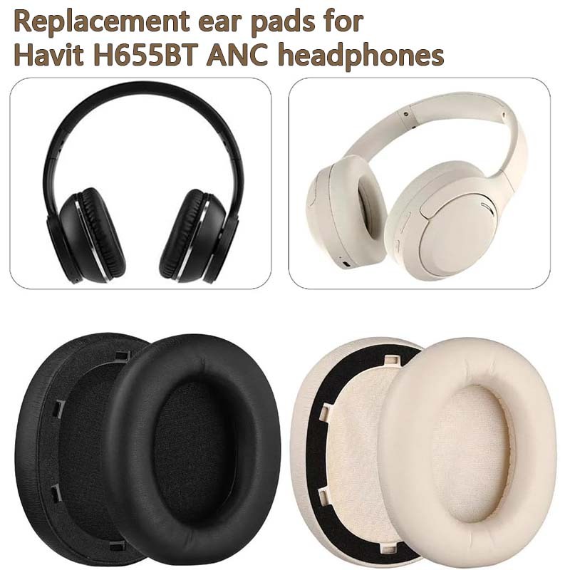 [Gói 1 Cặp] Tương Thích Với Tai Nghe Heitt Havit H655BT ANC Đệm Tai Đệm Xốp Thay Thế Mũ Tai Bịt Tai