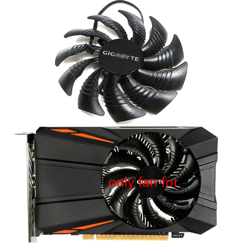 87MM 3PIN PLD09210S12HH T129215Quạt GPU SU GTX 1050 1050Ti Cho Gigabyte RX 560 550 、 GTX 1050 1050Ti