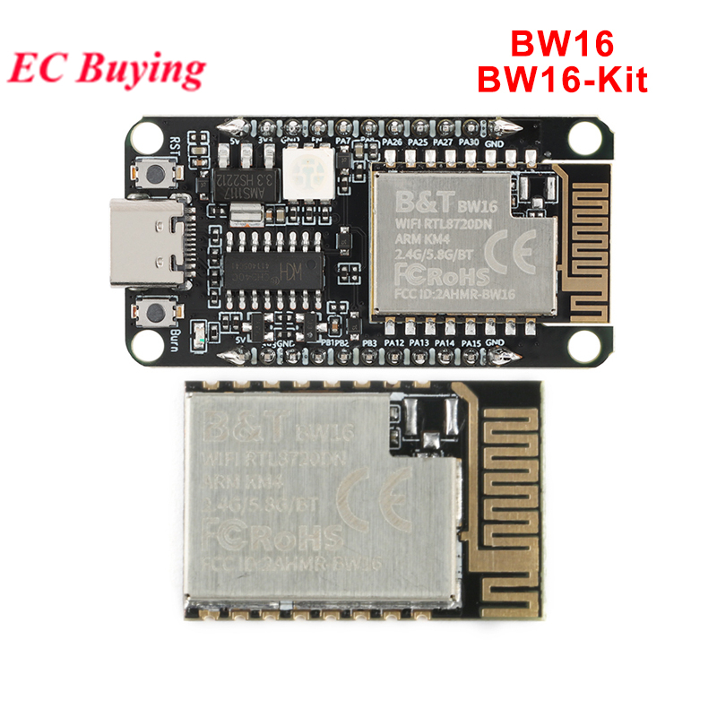 RTL8720DN BW16 / BW16-Kit Băng tần kép WiFi Bluetooth BLE 5.0 Bảng phát triển mô-đun tương thích Blu