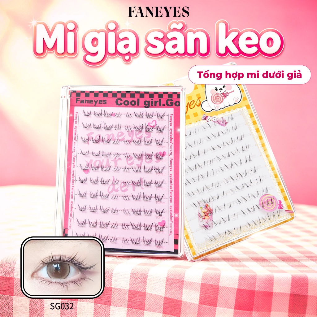 FANEYES Mi giả đơn cụm tự dính  cho người lười nhẹ nhàng không cảm giác không gánh nặng rõ ràng từng