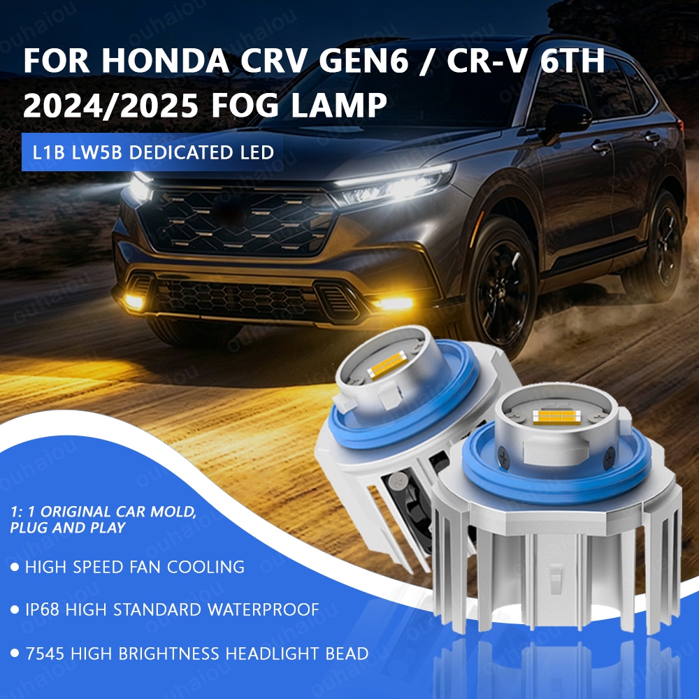 2 Chiếc L1B CHO XE HONDA CRV GEN6 / CR-V 6TH2024 / 2025 ĐÈN FOG Đèn LED Sương Mù Màu Kép 3000K / 650