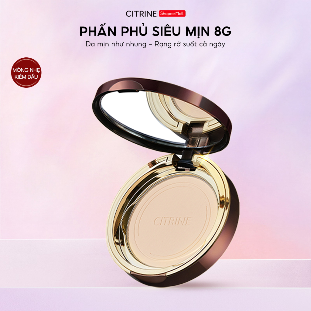 [CITRINE] Phấn Phủ Nén Kiềm Dầu Citrine Soft Velvet Setting Powder 8G