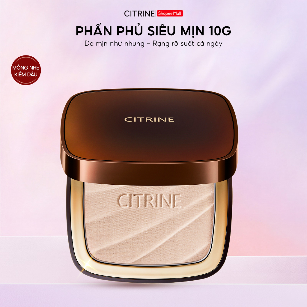 [CITRINE]  Phấn Phủ Nén Kiềm Dầu Citrine Soft Velvet Setting Powder 10G