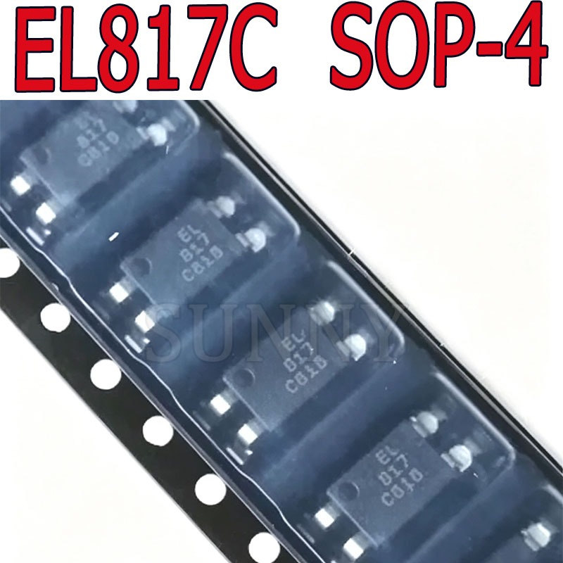 50 ~ 100 Chiếc Mới Chính Hãng EL817C EL817 SOP-4 Miếng Dán Optocoupler PC817 PC817D