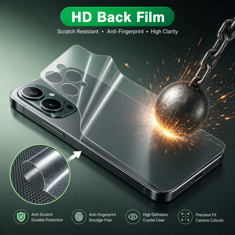 [Phim bảo vệ màn hình mặt sau] Phim Hydrogel sử dụng cho iPhone 16 / 16 Pro / 16 Pro Max / 16 Plus /