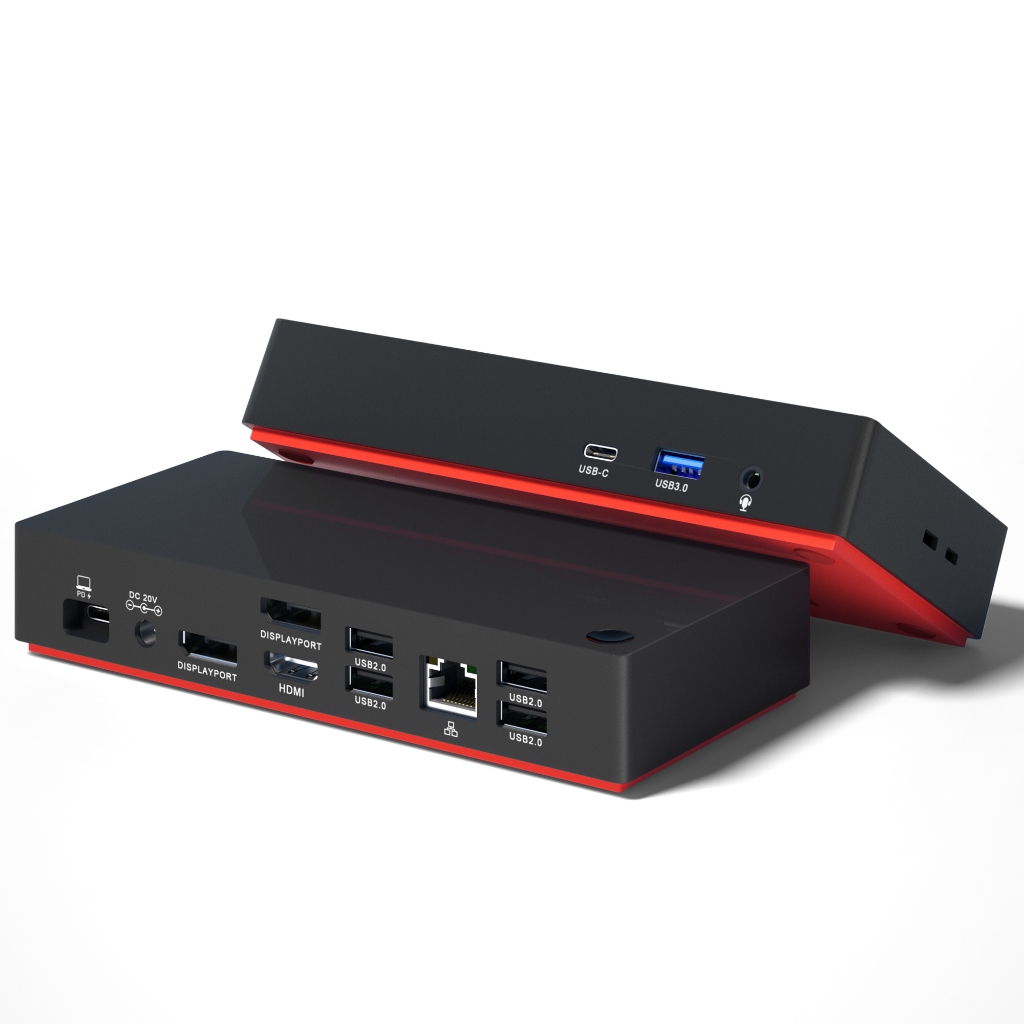 USB C HUB Triple Display Docking Station USB-C cho Thunderbolt, Windows tương thích, máy tính xách t
