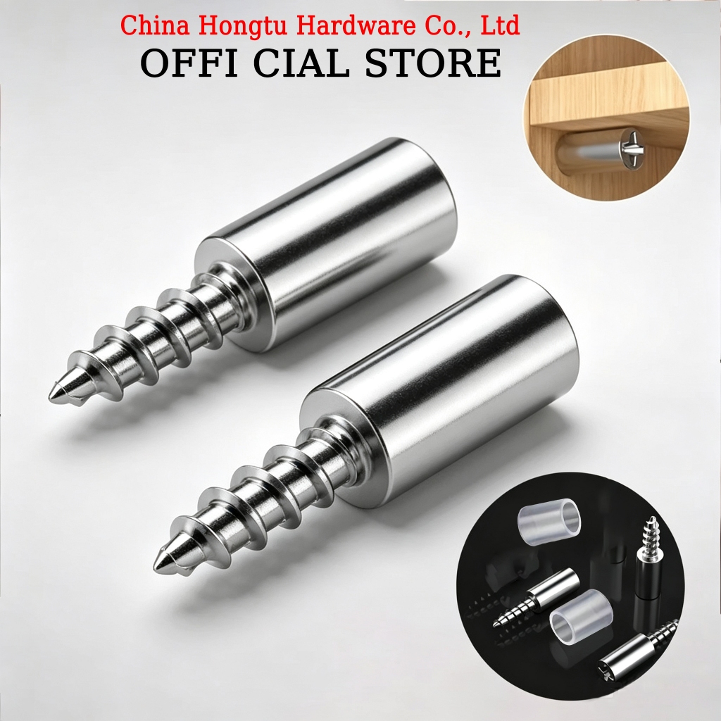 20Pcs High-Carbon Steel Wardrobe Shelf Bracket Screws – Wood Cabinet Divider Fixing, Extra Strong.