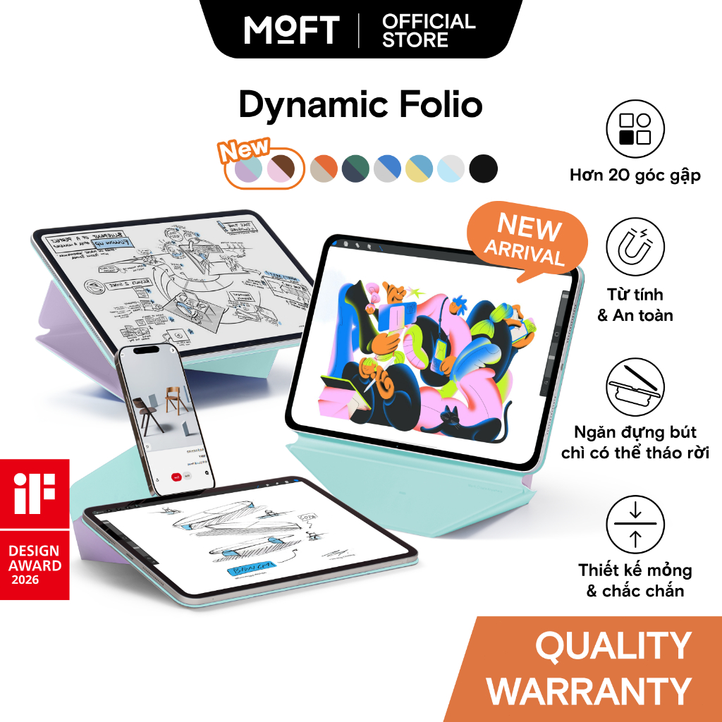 [mini] MOFT Dynamic Folio cho iPad mini 6 ~ 7gen (2026)