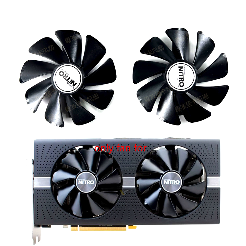 2 Chiếc 95MM CF1015H12D DC 12V 0.42A Cho Sapphire Radeon RX 470 480 580 570 RX580 RX480 Card Đồ Họa 